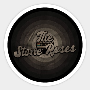 Stone First Name Roses Retro Tape Pattern Vintage Styles Sticker